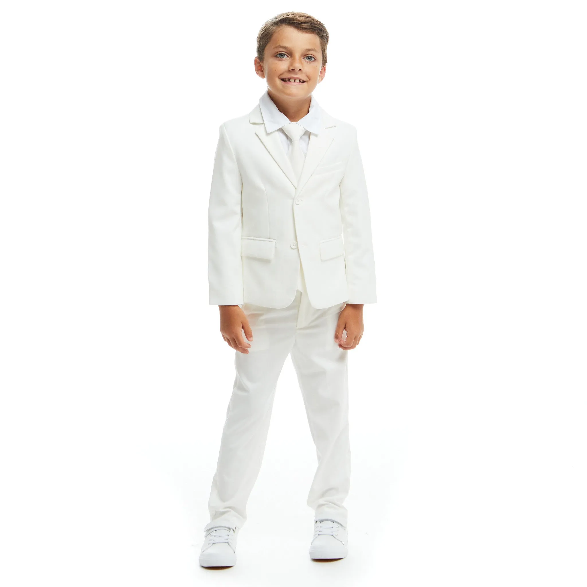 4-piece Suit Set (size 8-14 Years) | White Babykids_Andy-Evan