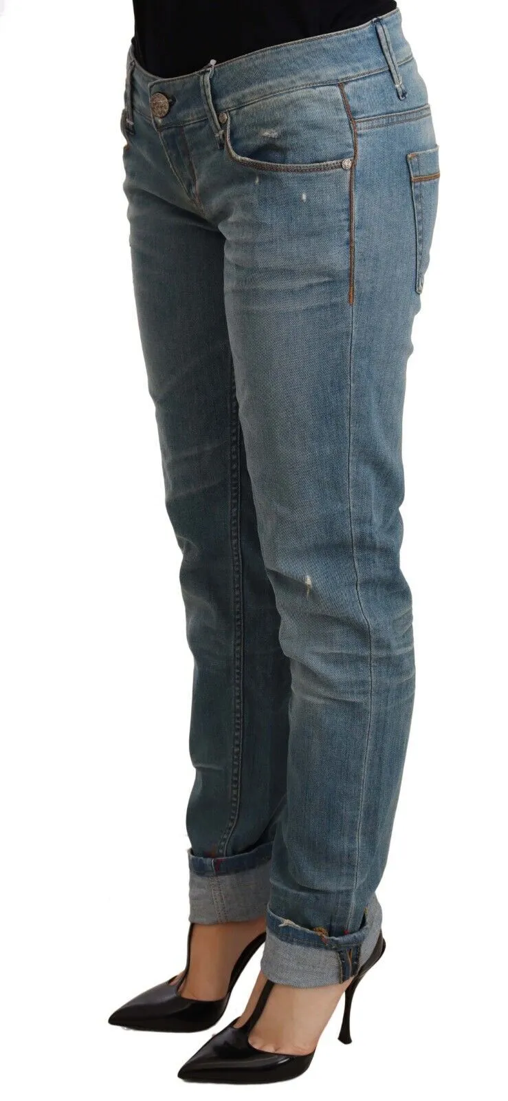 Acht  Washed Cotton Folded Hem Women Women's Trouser