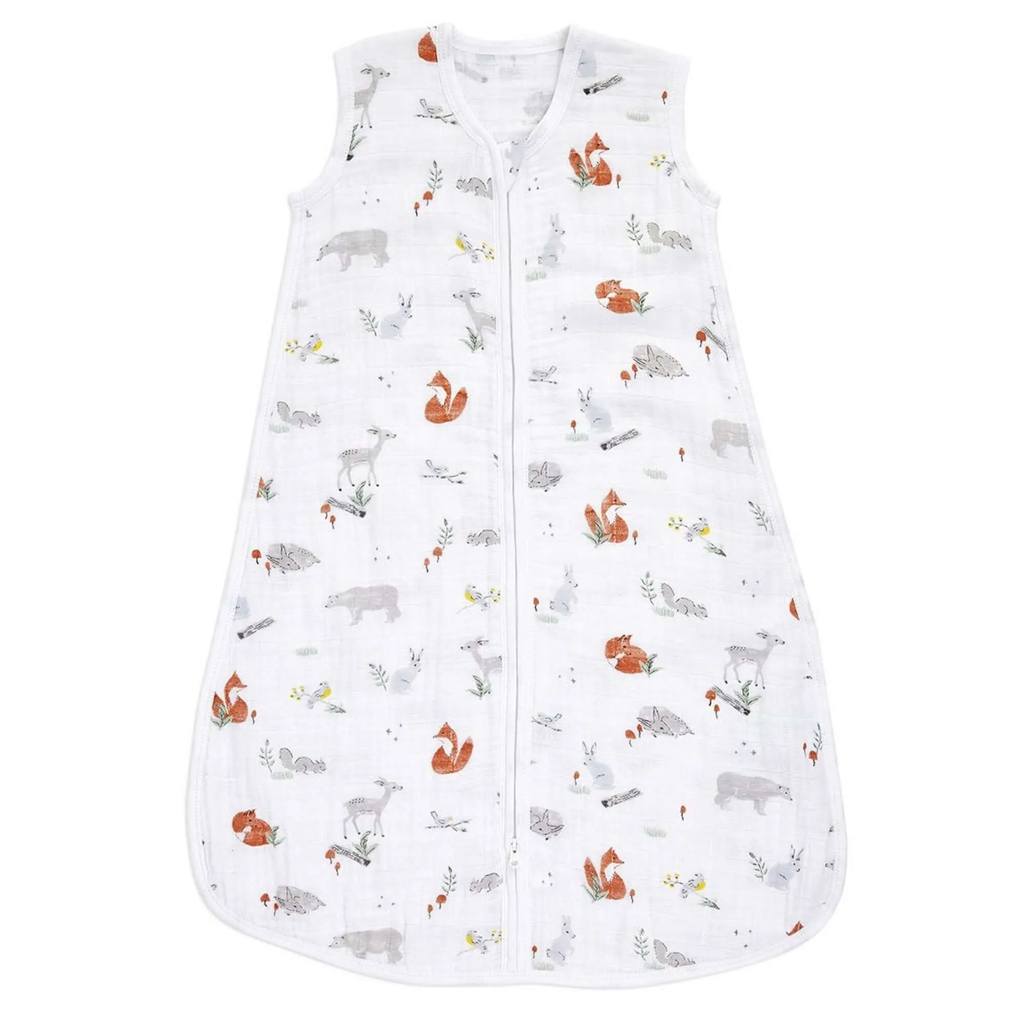 ADEN   ANAIS Cotton Muslin Light Sleeping Bag 1Tog - Eco Forest