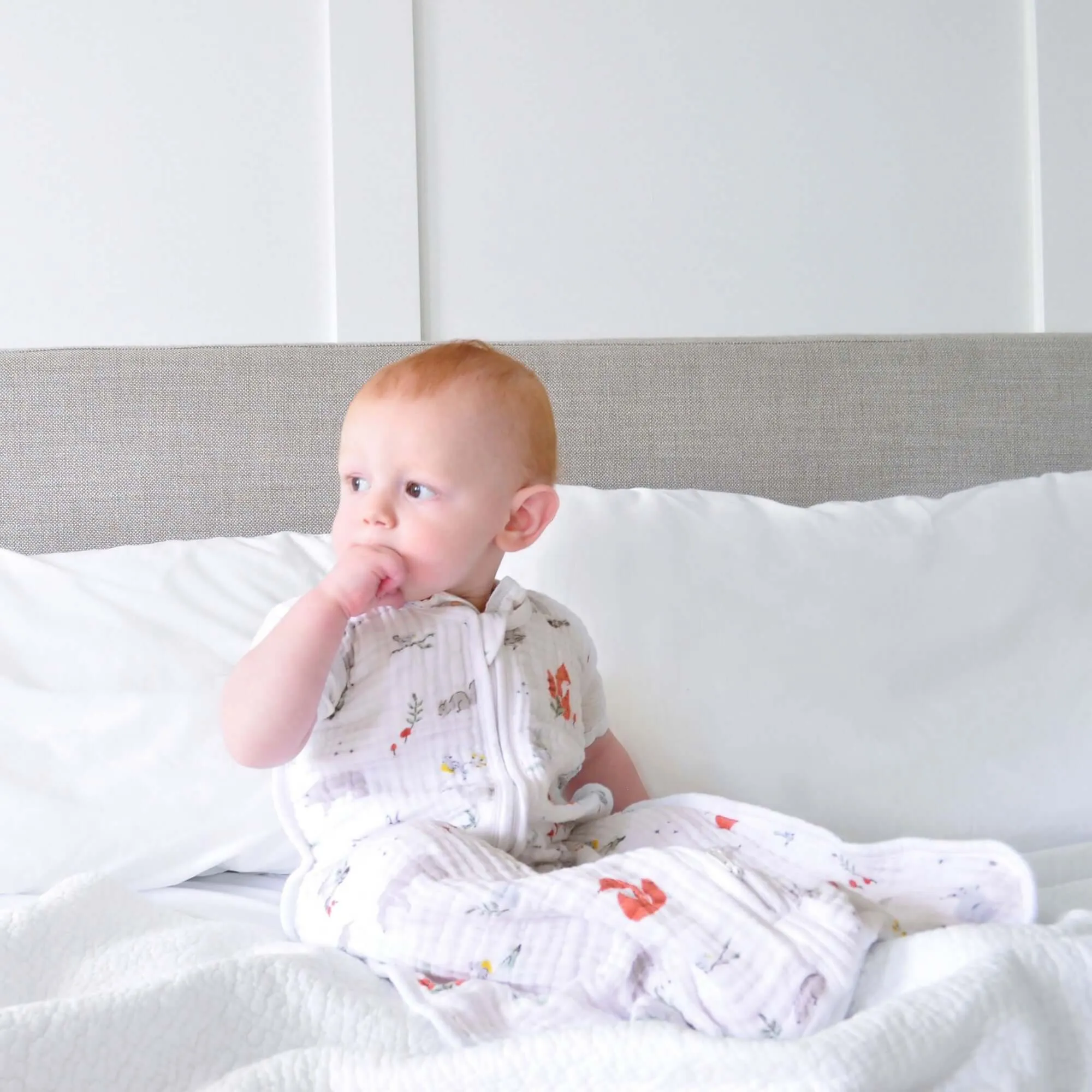 ADEN   ANAIS Cotton Muslin Light Sleeping Bag 1Tog - Eco Forest
