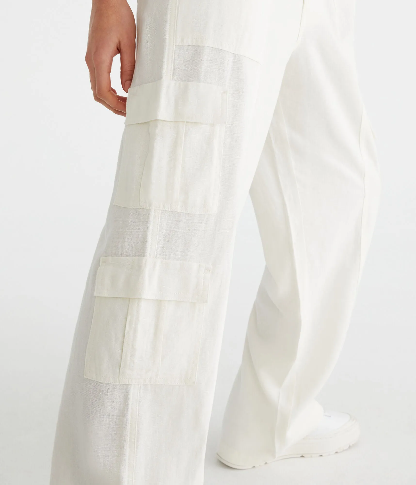 Aeropostale Linen Wide Leg Cargo Pants