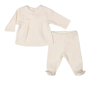 Alban | Baby Boys Ivory Organic Cotton Babygrow Set Babykids_Bebe-Sweeny