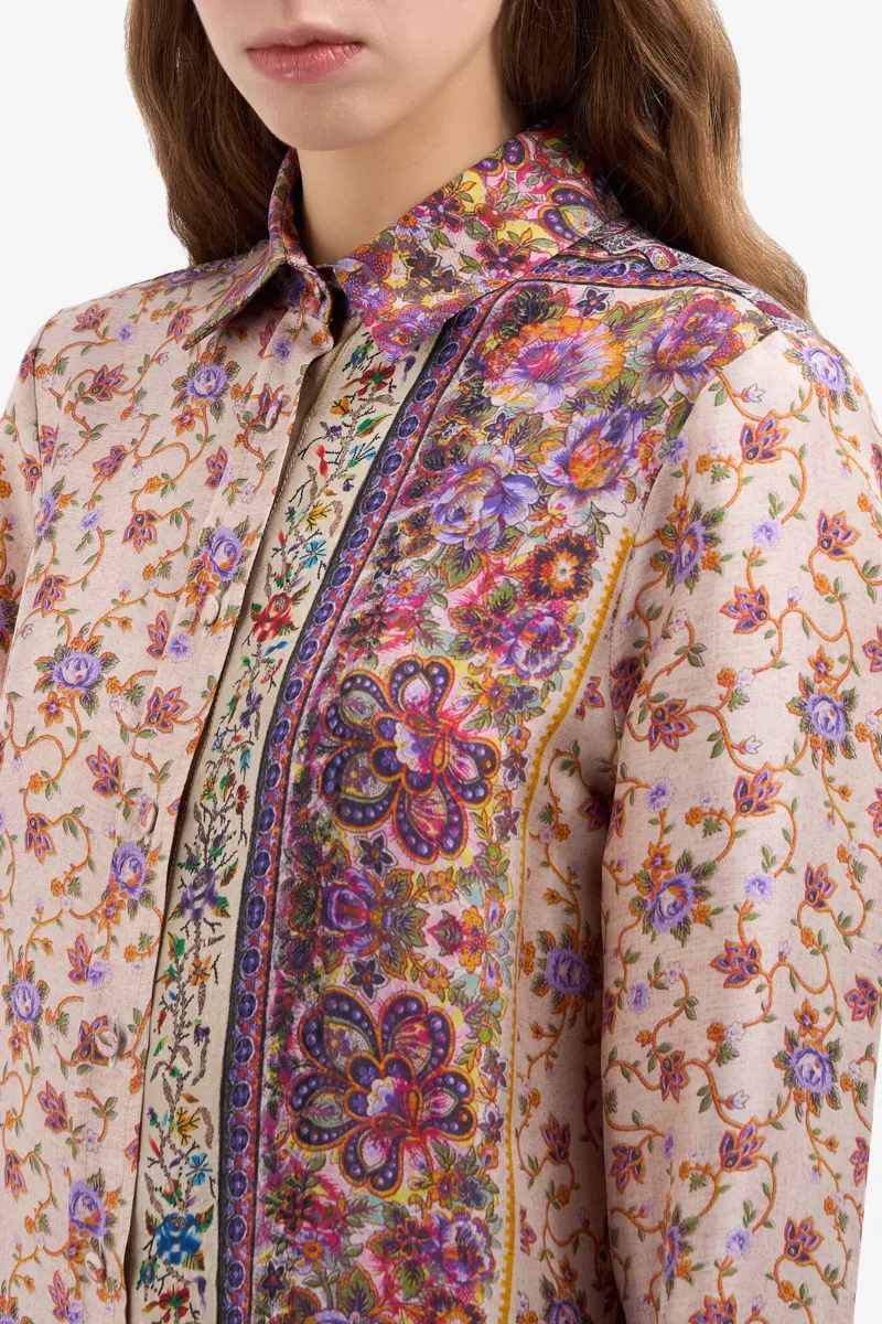 ALOE Printed Silk Shirt