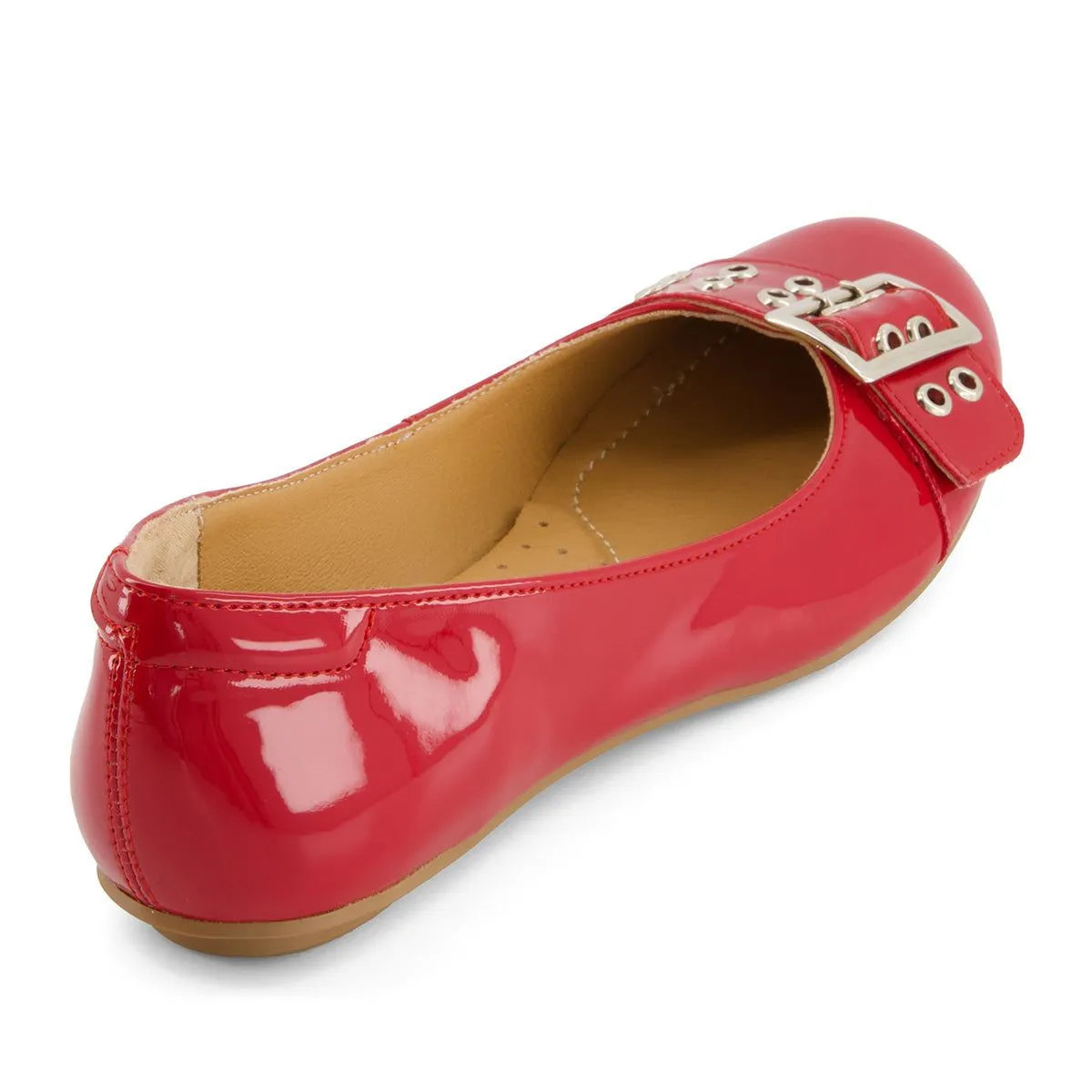 Andrea Wide Buckle Ballerinas