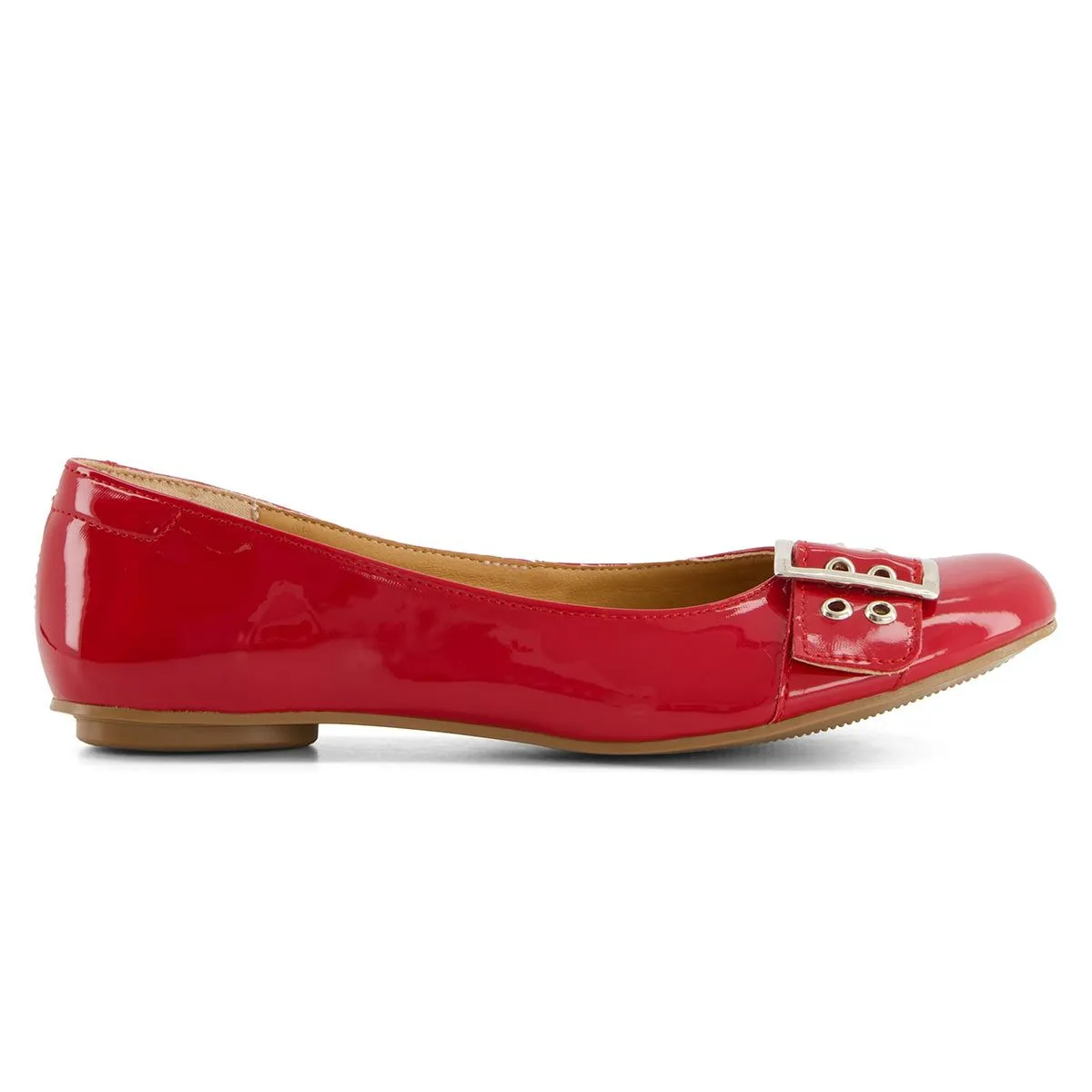 Andrea Wide Buckle Ballerinas