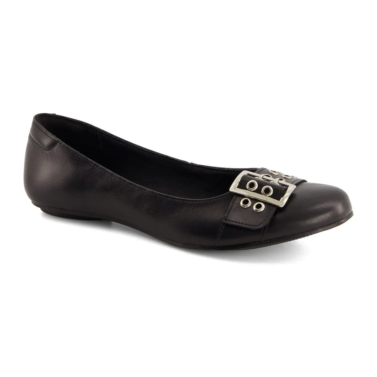 Andrea Wide Buckle Ballerinas