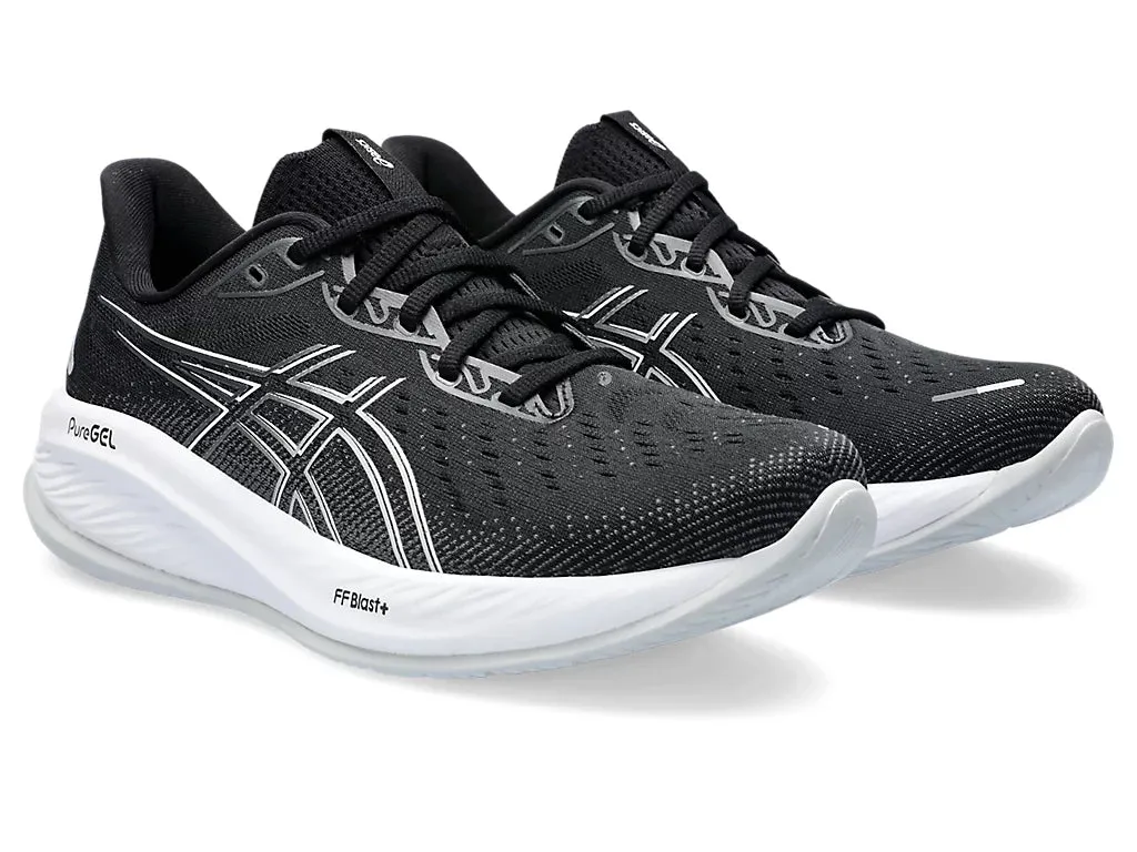 ASICS Mens Gel Cumulus 26 Extra Wide - Black/Concrete (1011B791-002) Asics	Running Shoes