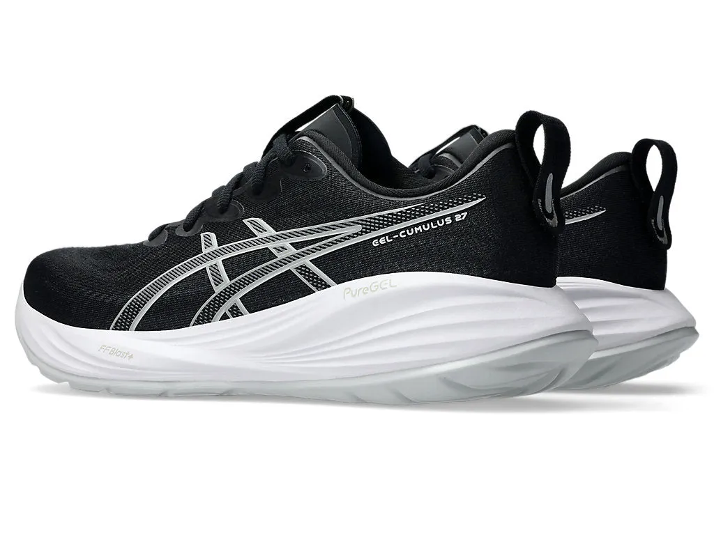 Asics Mens Gel Cumulus 27 Wide - Black/Concrete (1011B981-002) Asics	Running Shoes