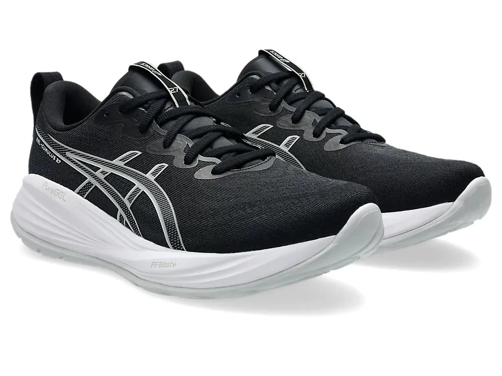 Asics Mens Gel Cumulus 27 Wide - Black/Concrete (1011B981-002) Asics	Running Shoes