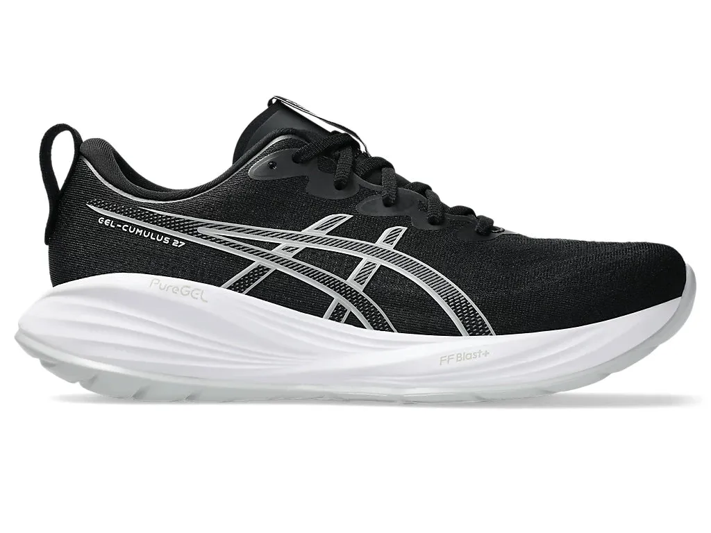 Asics Mens Gel Cumulus 27 Wide - Black/Concrete (1011B981-002) Asics	Running Shoes