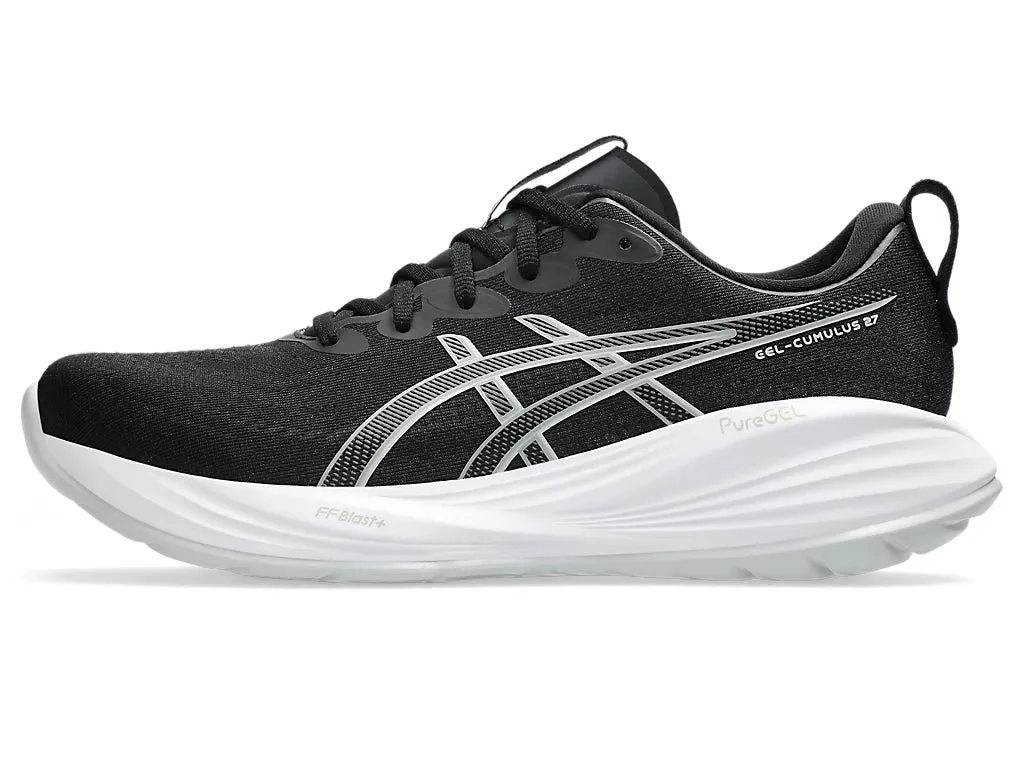 Asics Mens Gel Cumulus 27 Wide - Black/Concrete (1011B981-002) Asics	Running Shoes