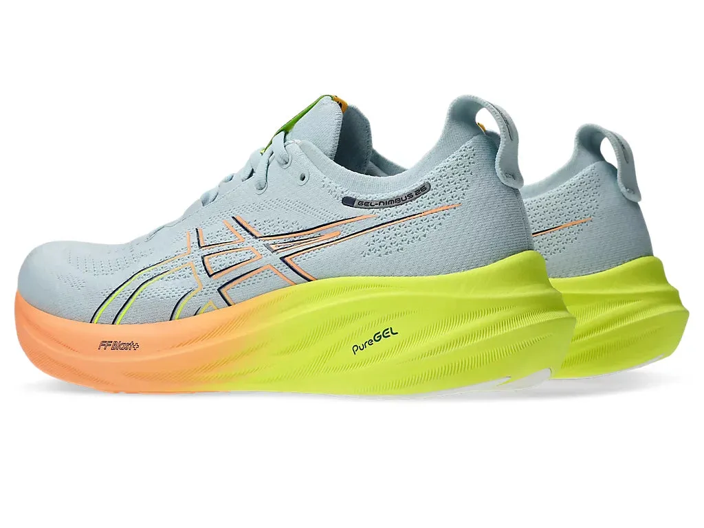 Asics Mens Gel Nimbus 26 Paris - Cool Grey/Safety Yellow (1011B928-750) Asics	Running Shoes