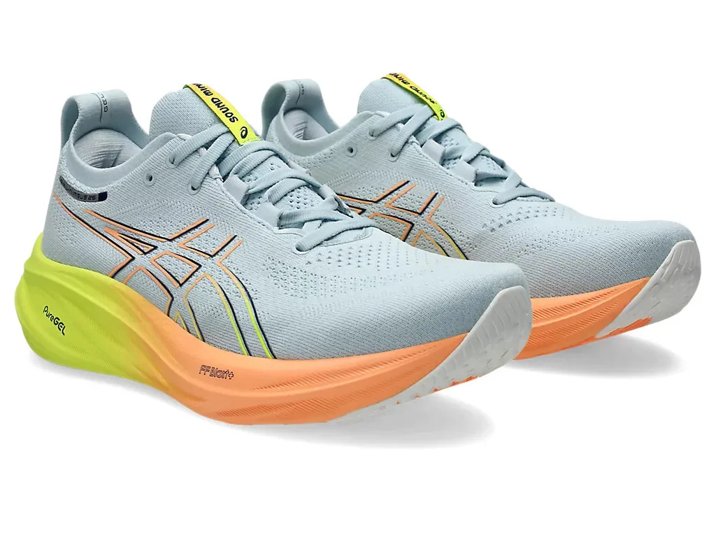 Asics Mens Gel Nimbus 26 Paris - Cool Grey/Safety Yellow (1011B928-750) Asics	Running Shoes