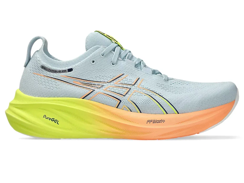 Asics Mens Gel Nimbus 26 Paris - Cool Grey/Safety Yellow (1011B928-750) Asics	Running Shoes