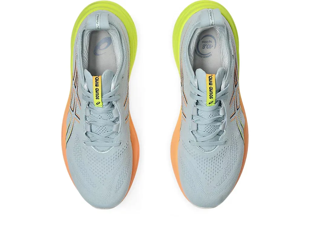 Asics Mens Gel Nimbus 26 Paris - Cool Grey/Safety Yellow (1011B928-750) Asics	Running Shoes