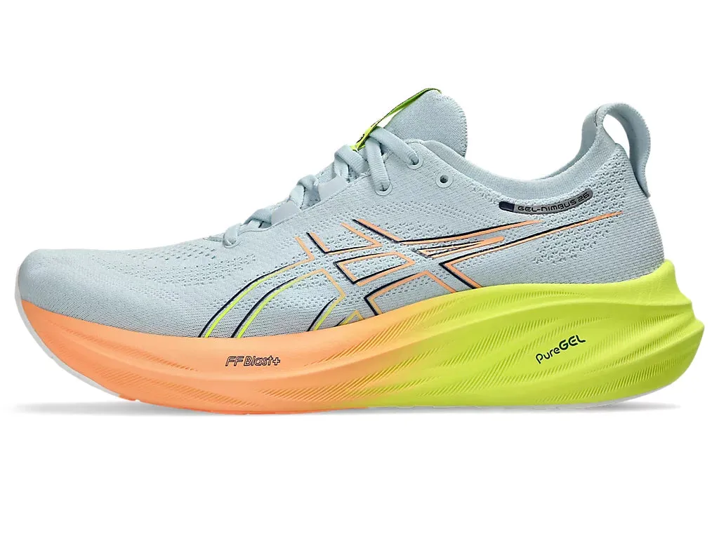 Asics Mens Gel Nimbus 26 Paris - Cool Grey/Safety Yellow (1011B928-750) Asics	Running Shoes