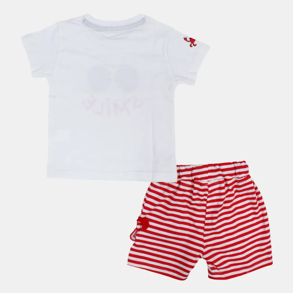Baby Boys Short-Sleeved 2-Piece Cotton Outfit Set – Fun Design