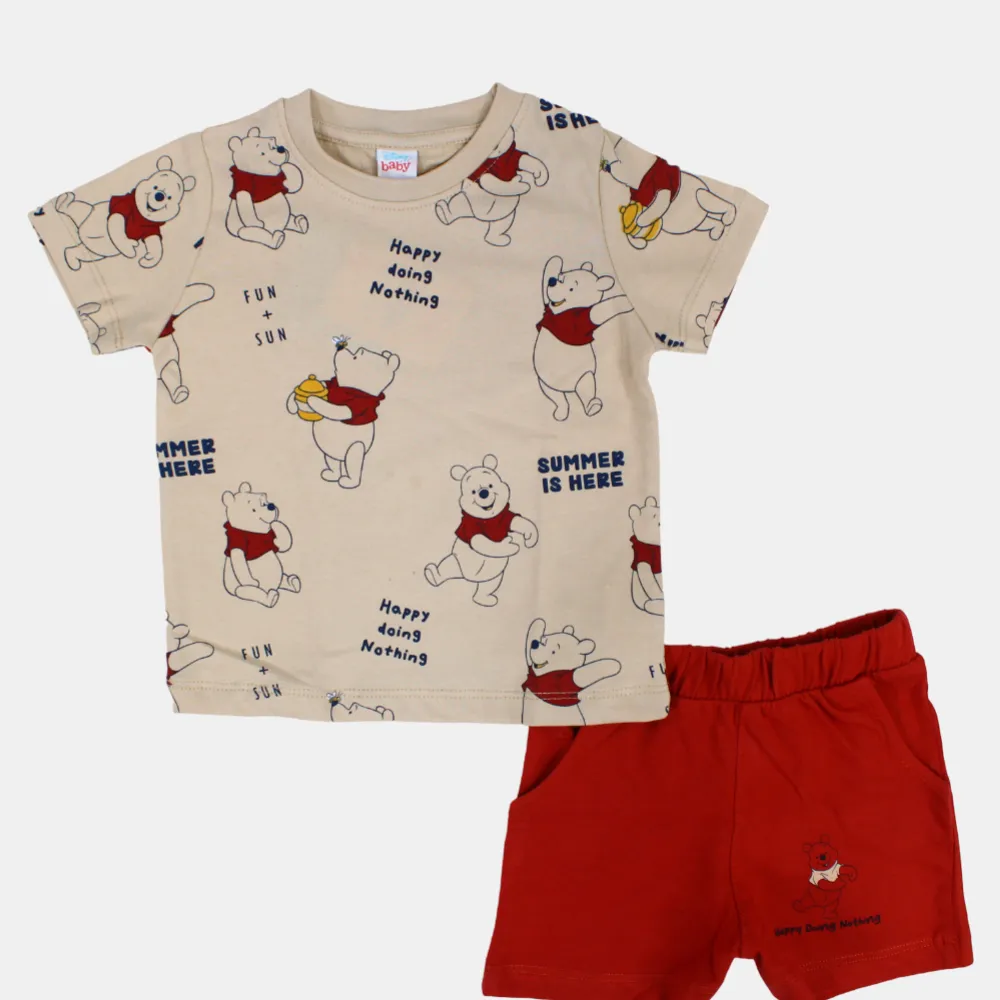 Baby Boys Winnie The Pooh Short-Sleeved Cotton Pajama Set
