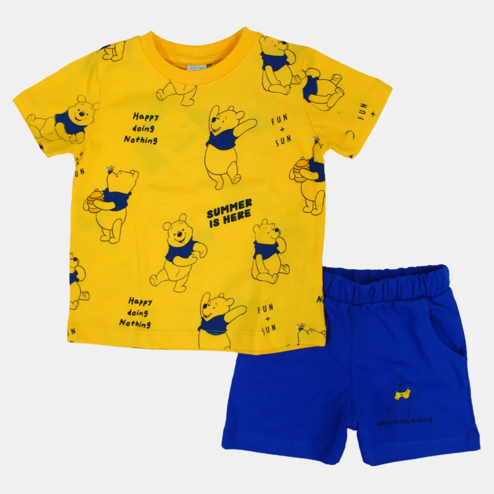 Baby Boys Winnie The Pooh Short-Sleeved Cotton Pajama Set
