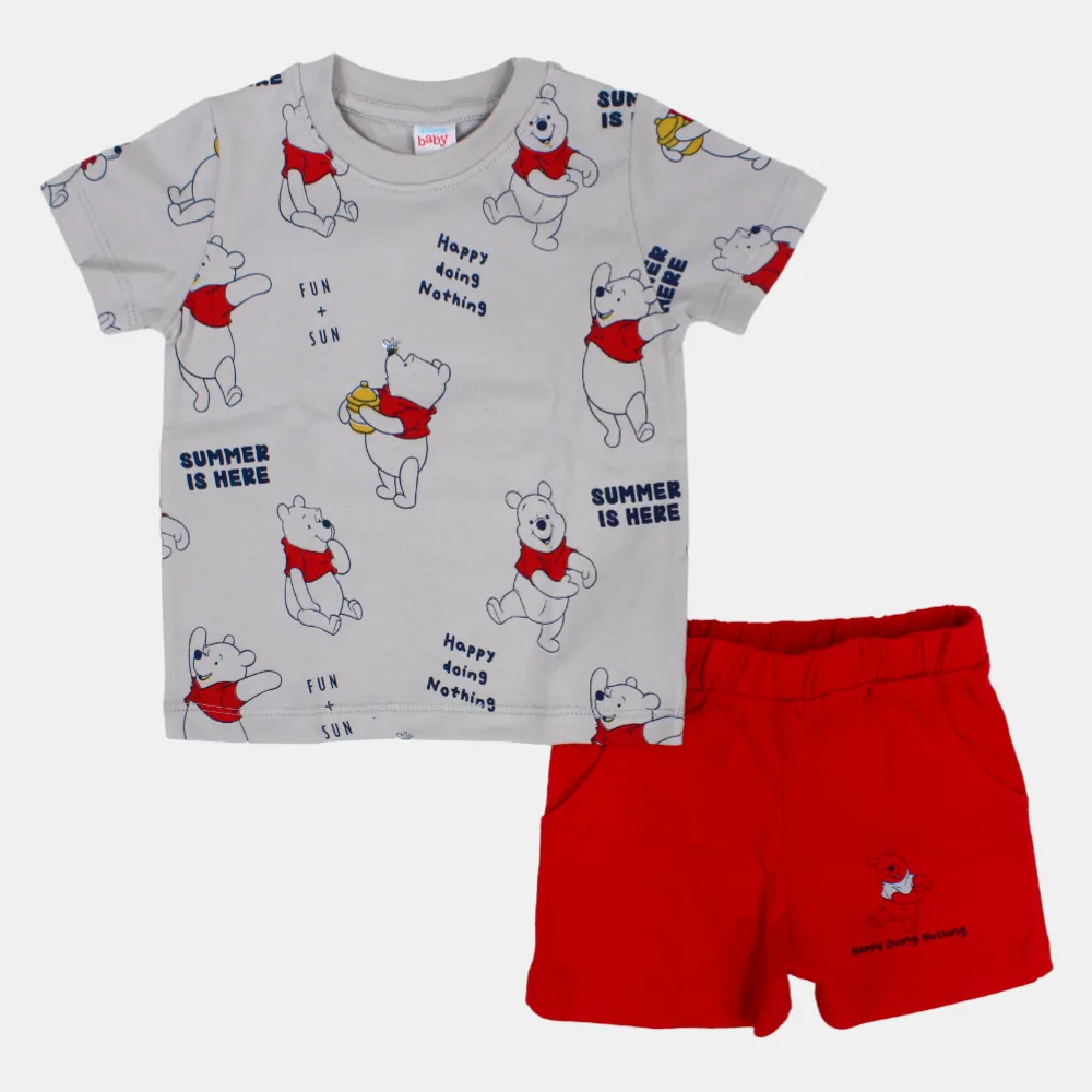Baby Boys Winnie The Pooh Short-Sleeved Cotton Pajama Set