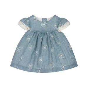 Baby Embroidered Daisy Dress - Bluestone by Mayoral