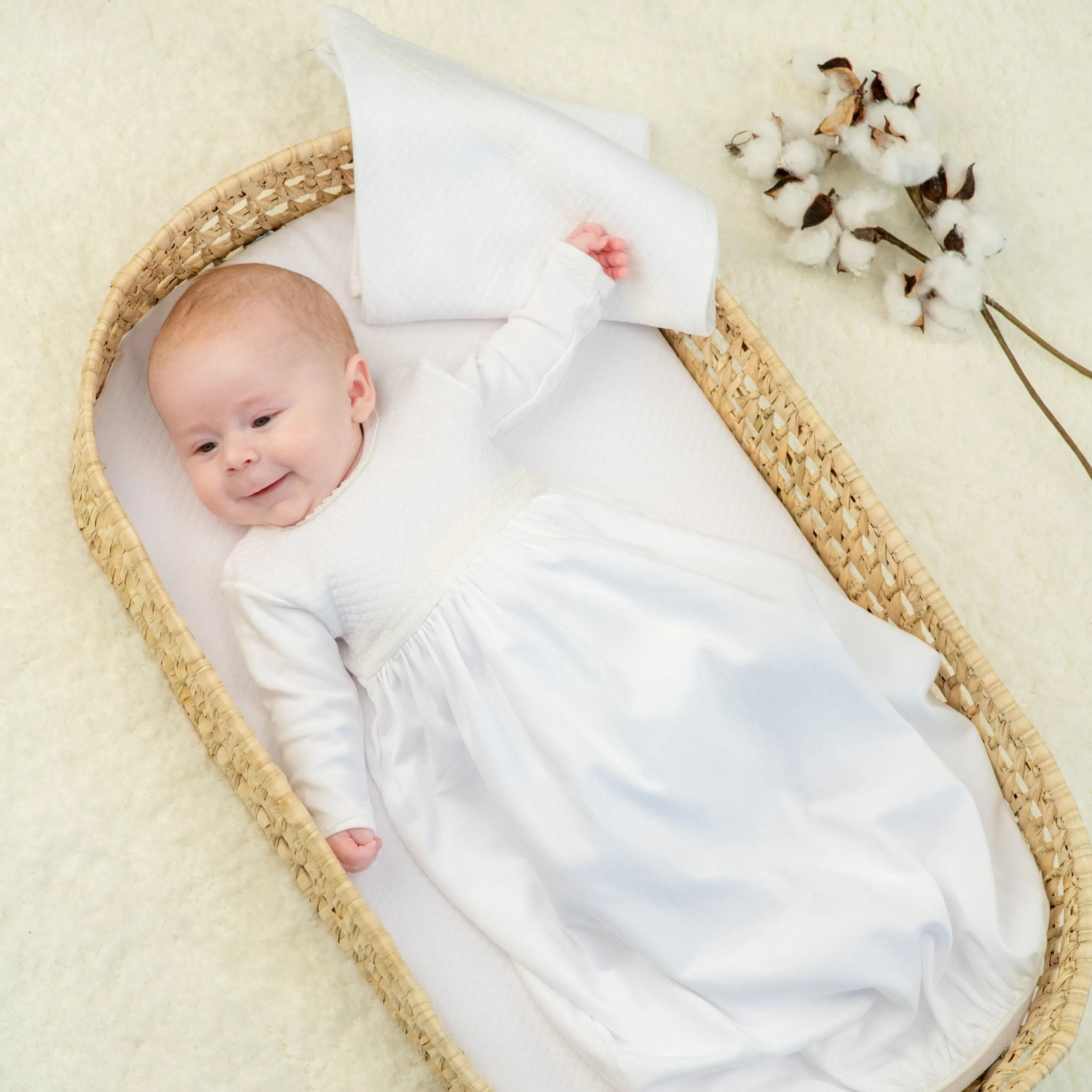 Baby White Cotton Gown Set (3) Babykids_Bebe-Sweeny