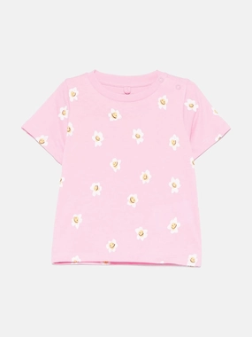 Baby Girls Daisy Print T-Shirt in Pink