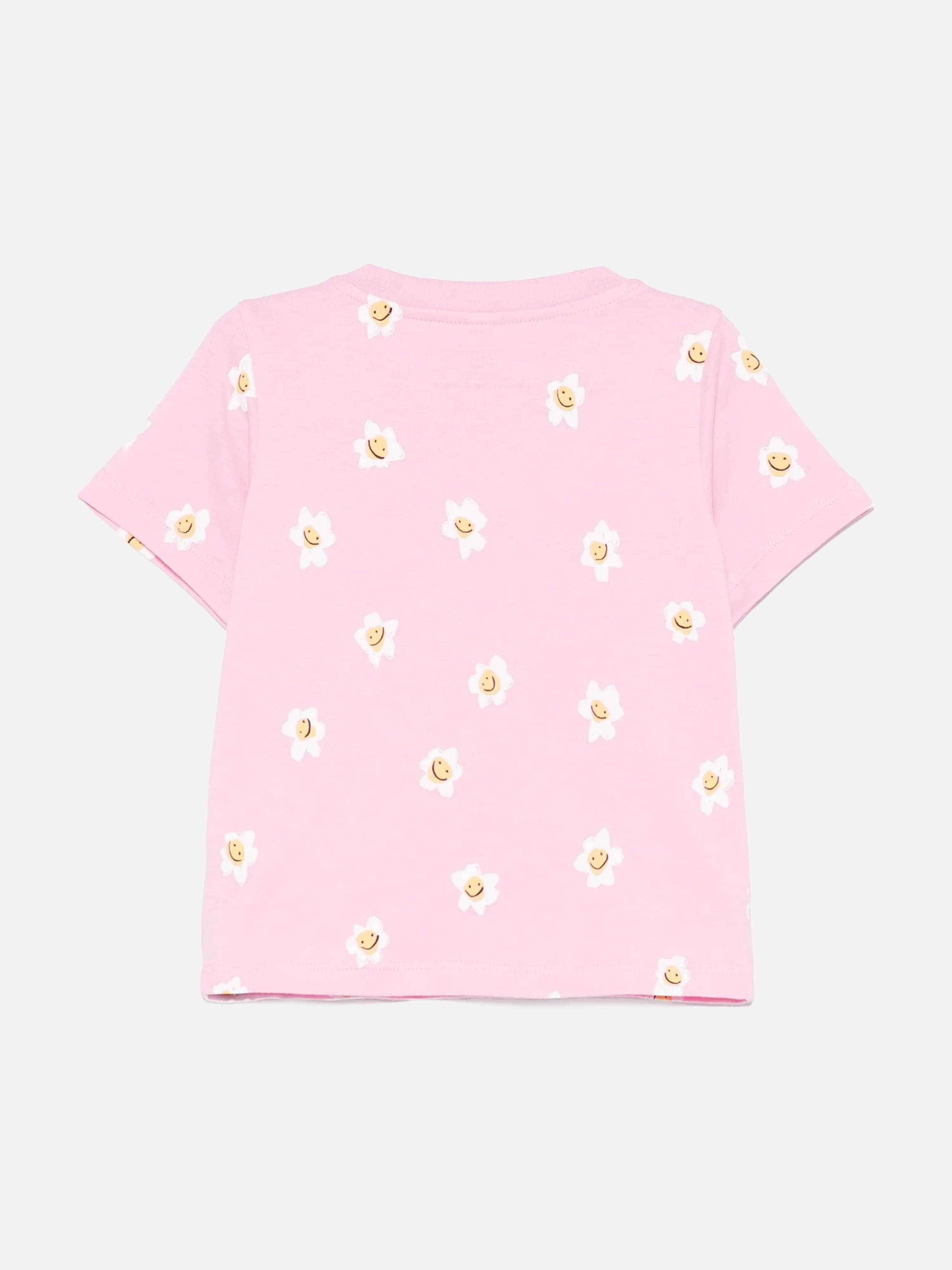Baby Girls Daisy Print T-Shirt in Pink