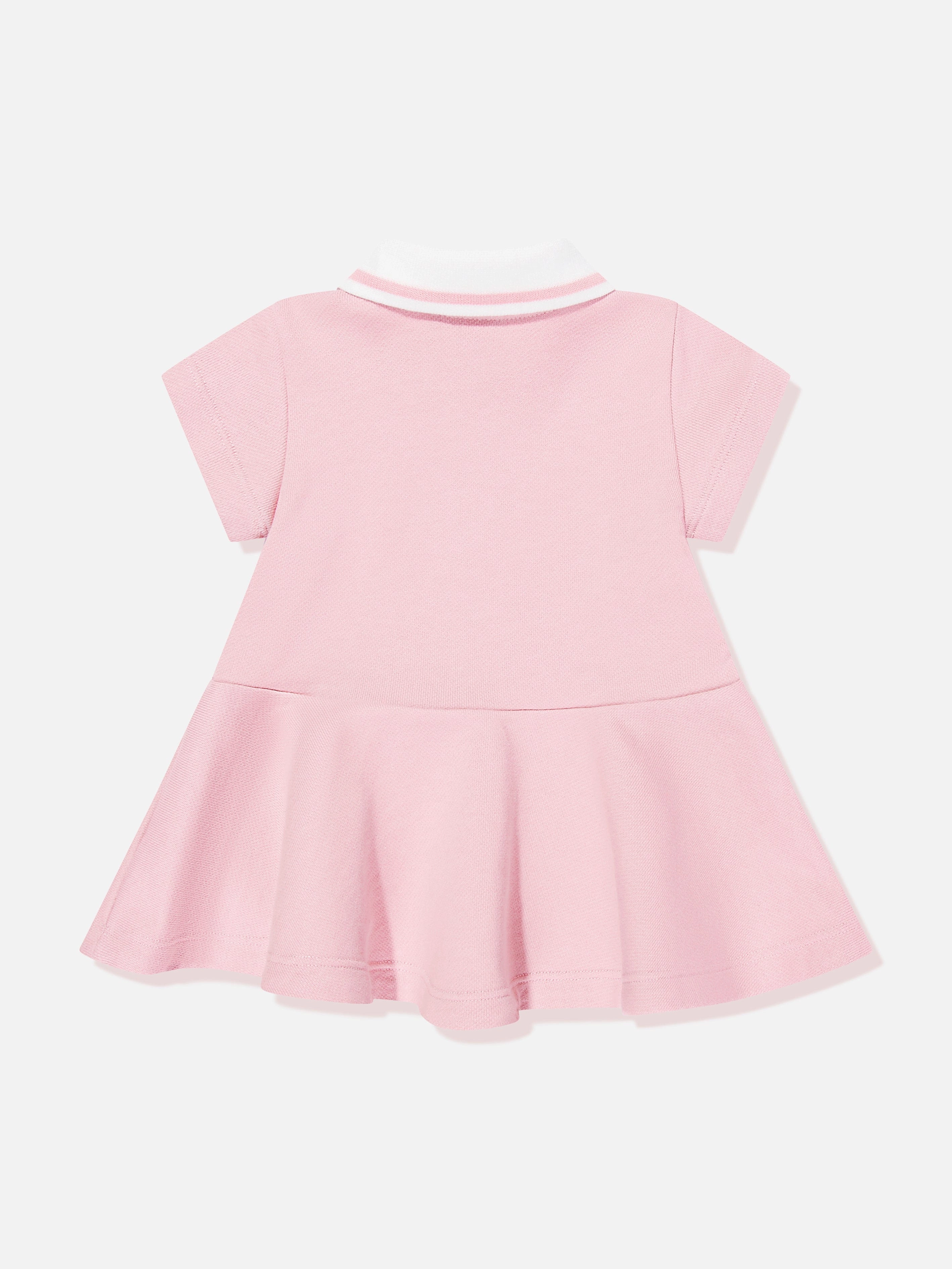 Baby Girls Logo Polo Dress in Pink