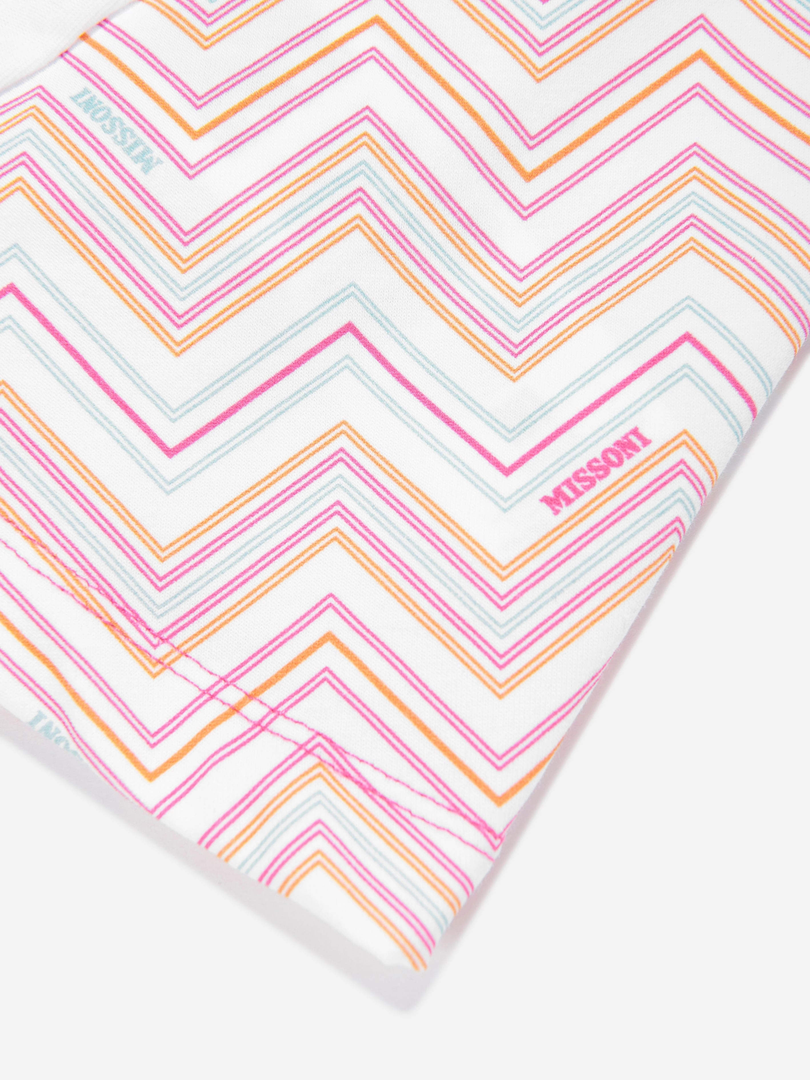 Baby Girls Zigzag Jersey Dress in Pink