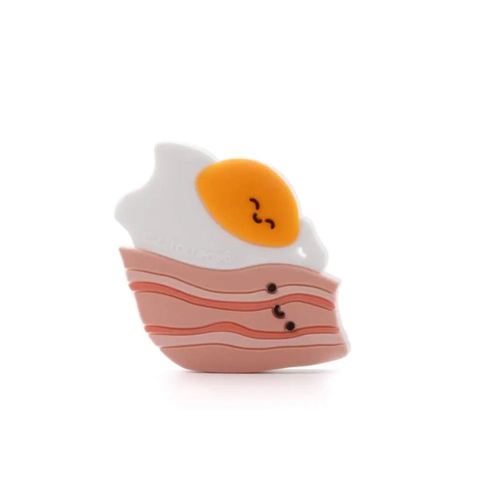 Bacon   Egg Teether Set by Loulou Lollipop