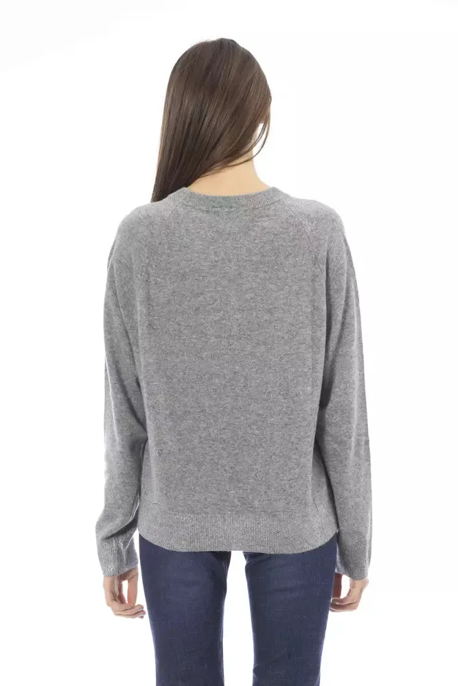 Baldinini Trend Gray Wool Women Sweater