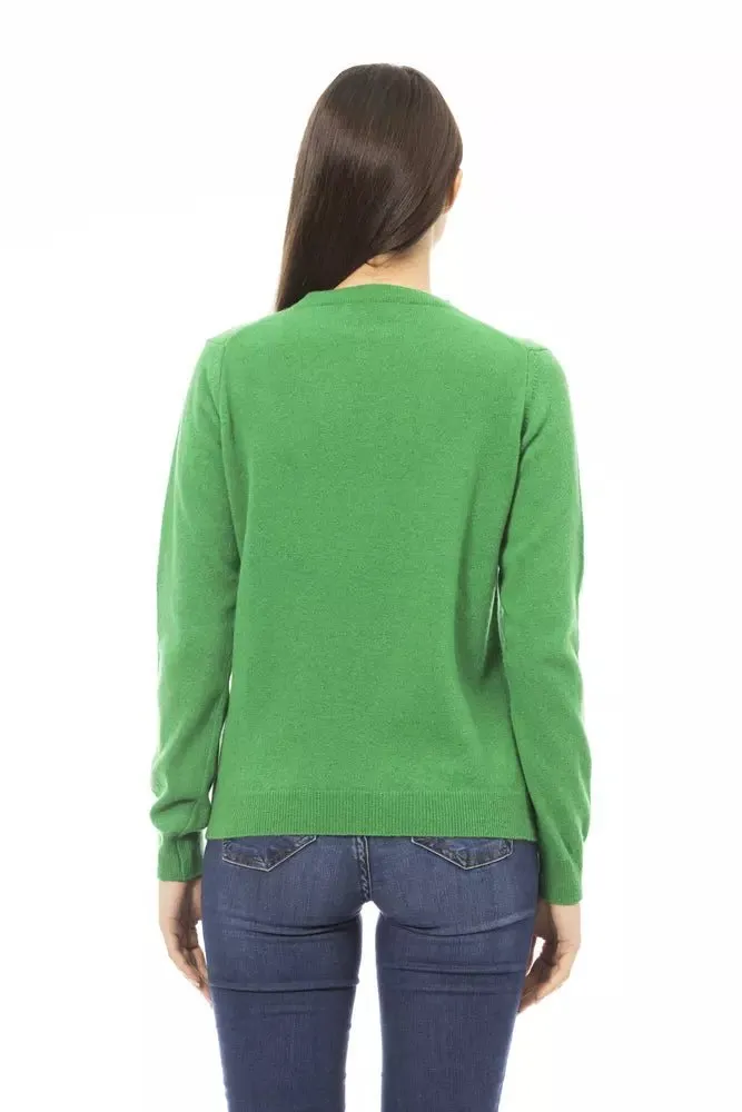 Baldinini Trend Green Cashmere Women Sweater