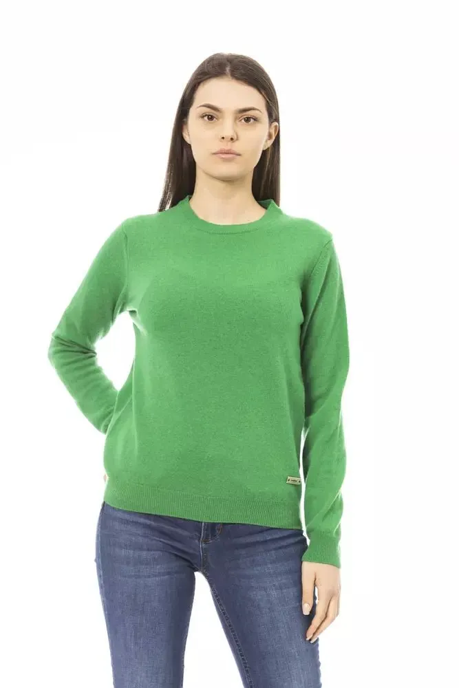 Baldinini Trend Green Cashmere Women Sweater