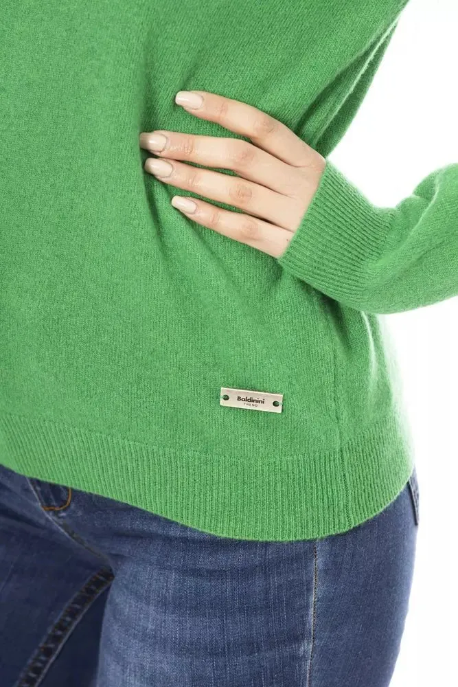 Baldinini Trend Green Cashmere Women Sweater