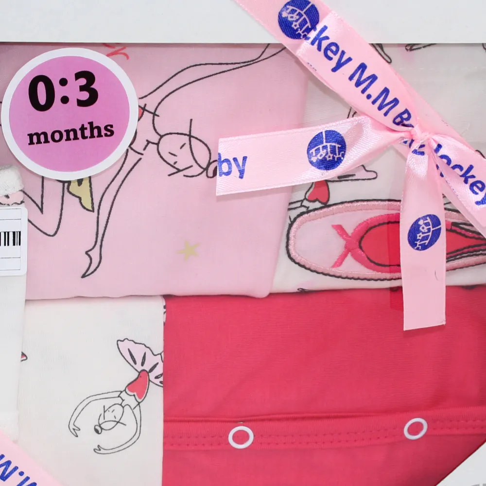 Ballet-Themed Baby Girls' Summer Gift Box – 5 Pcs (0-3m)