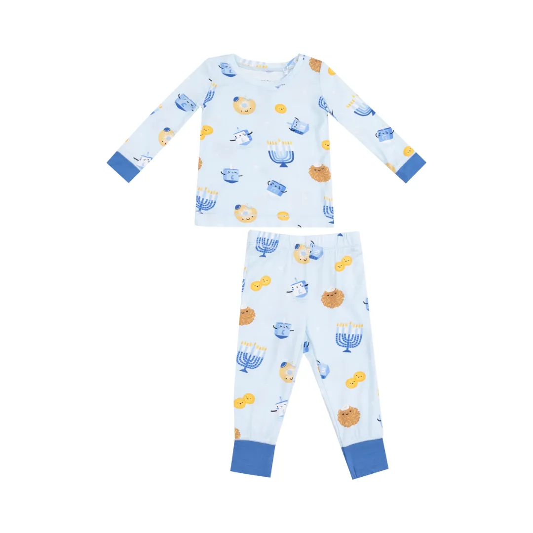 Bamboo Long Sleeve Lounge Wear Set - Hanukkah by Angel Dear - FINAL SALE