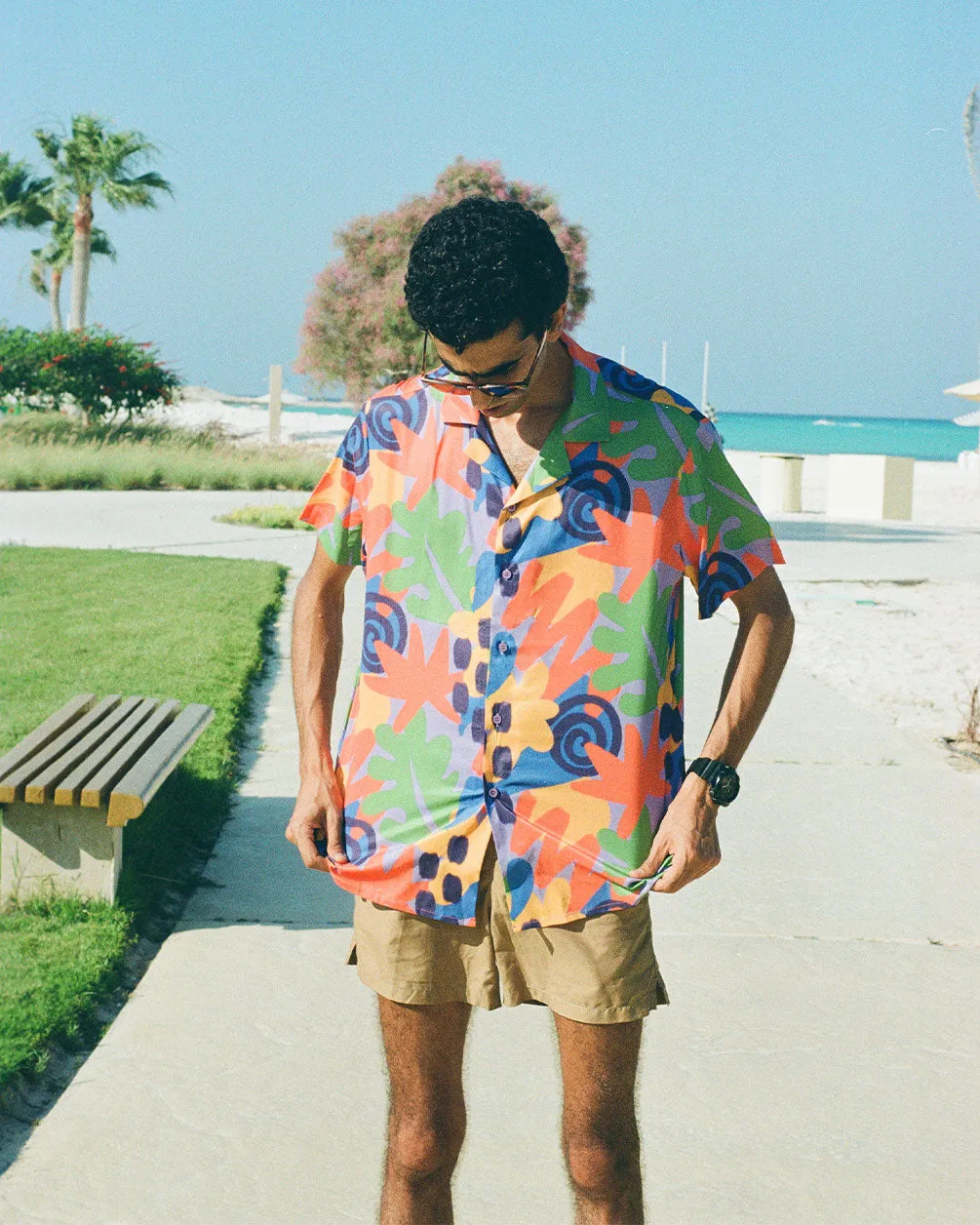 Blue Spiral Hawaiian Shirt