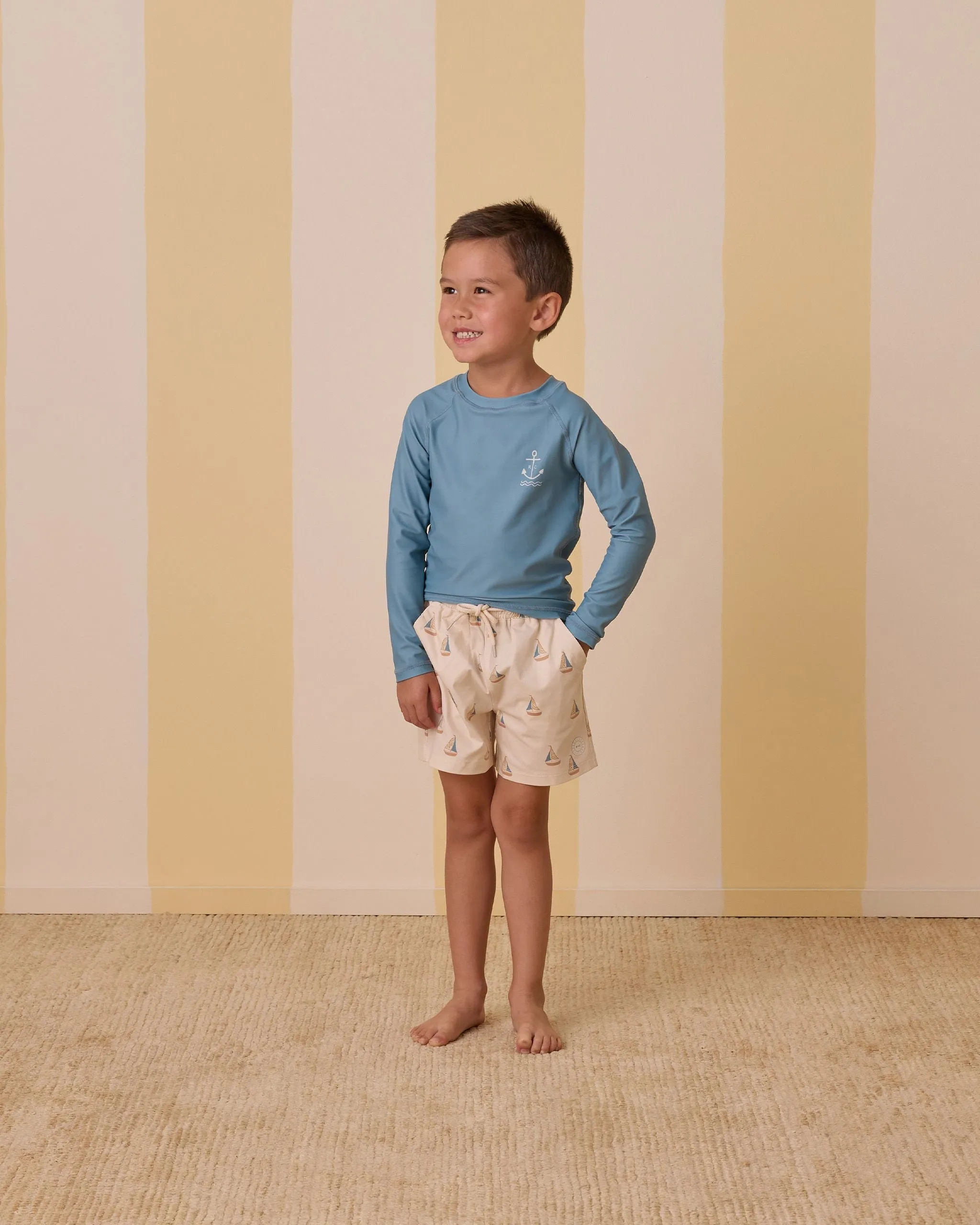 Boardshort - Sailboats by Rylee   Cru