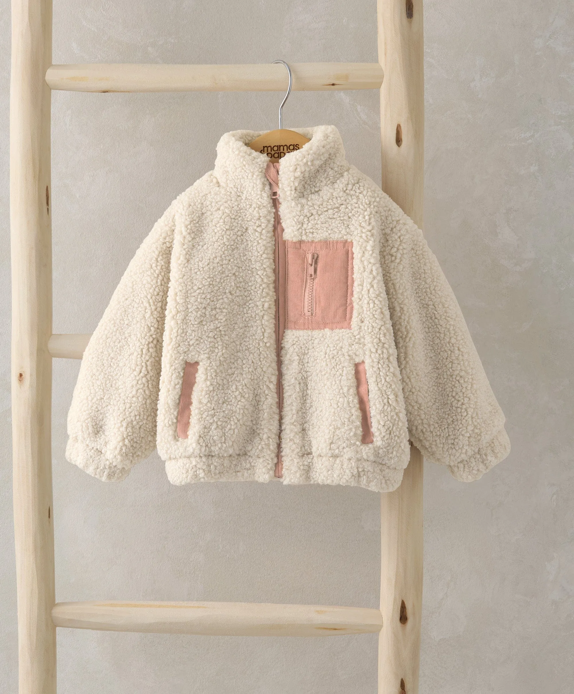 Borg Jacket - Beige Babykids Mamas & Papas