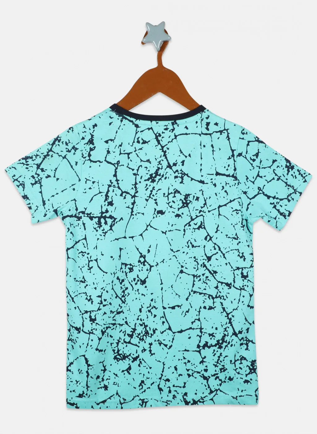 Boys Blue Printed T-Shirts