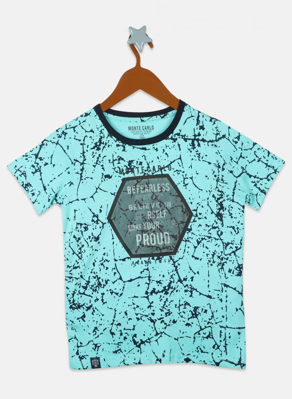 Boys Blue Printed T-Shirts