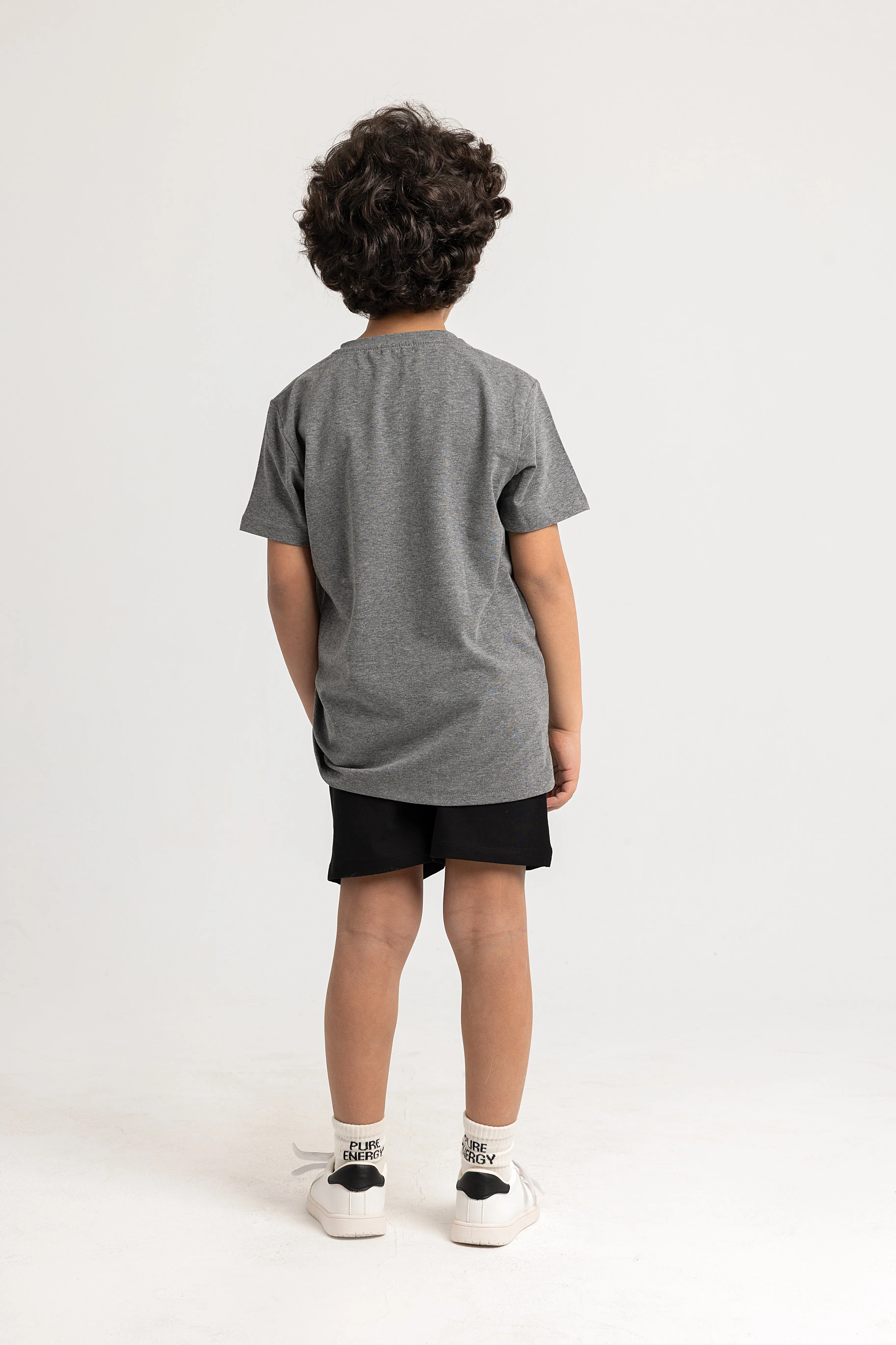 Boys Cotton Pajama Set – Grey