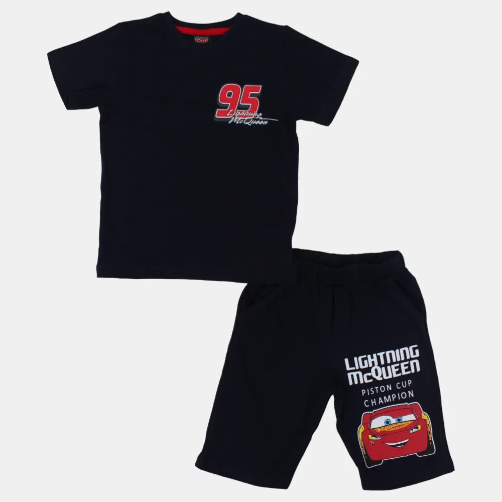 Boys Cotton Pajama Set - Lightning McQueen Design