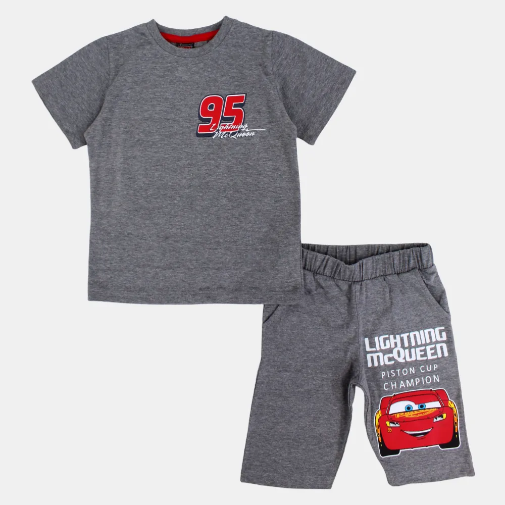 Boys Cotton Pajama Set - Lightning McQueen Design