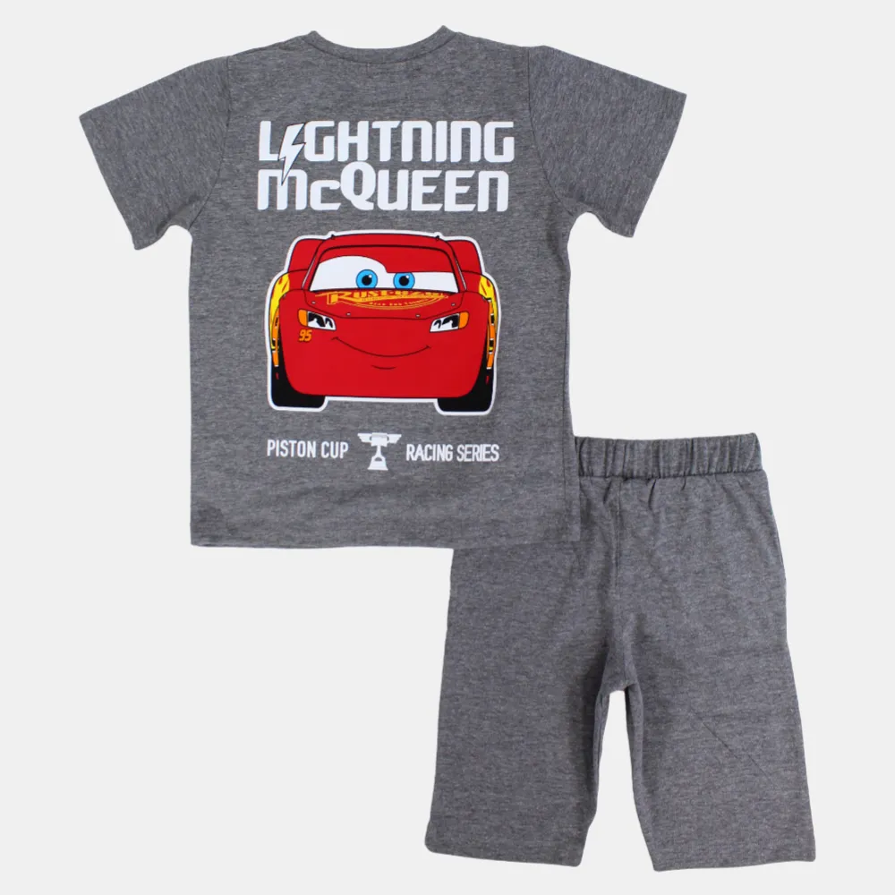 Boys Cotton Pajama Set - Lightning McQueen Design