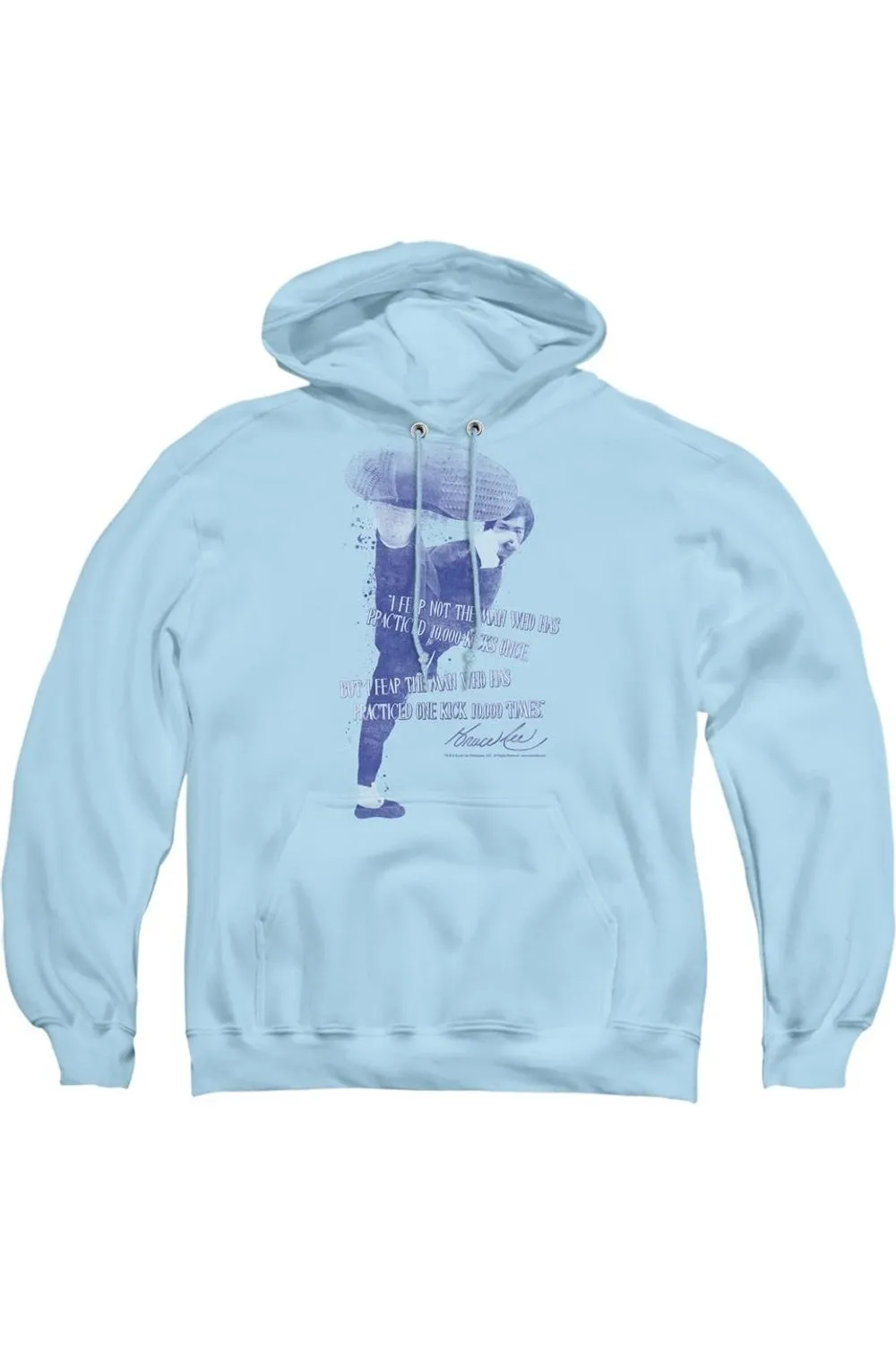 Bruce Lee 10,000 Kicks Adult Pull Over Hoodie