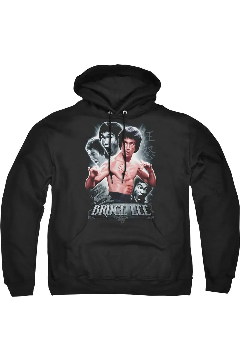 Bruce Lee Inner Fury Adult Pull Over Hoodie