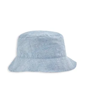 Bucket Hat - Chambray and Woven Stripe Babykids Mamas & Papas