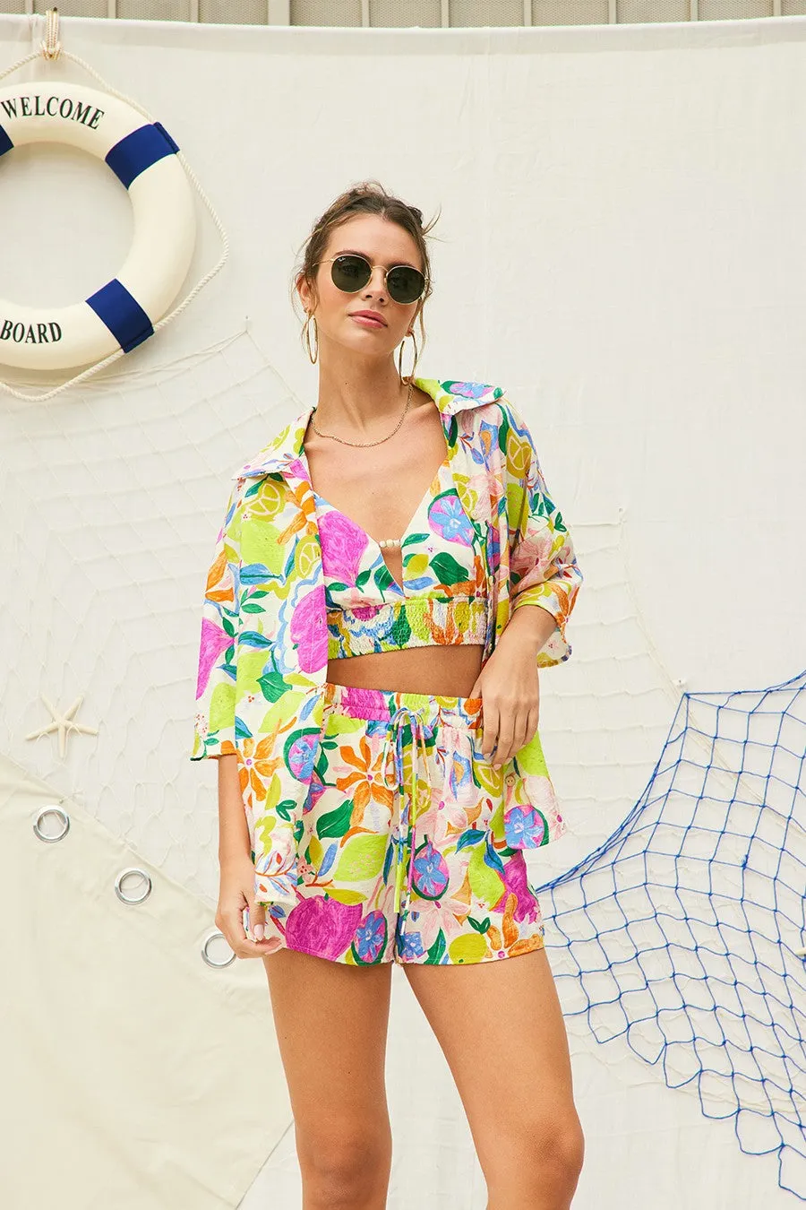Calabash printed short